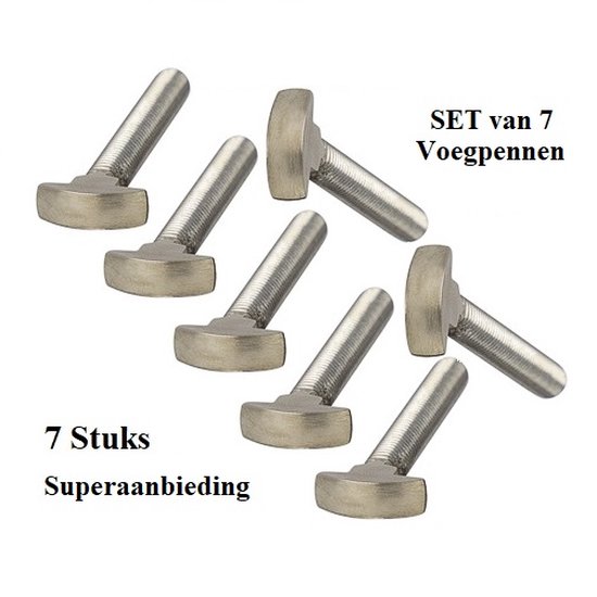 Foto: Set van 7 rvs voegpennen 10mm voor voegrolmaster ergo pointer voegroller meer