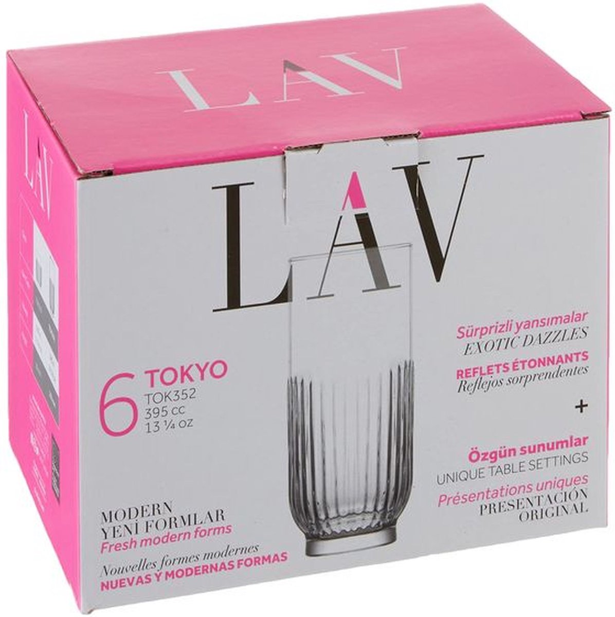 Glazenset LAV Tokyo (6 uds) (395 ml)
