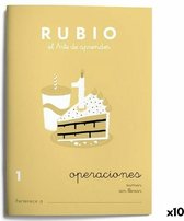 Wiskundeschrift Rubio Nº1 A5 Spaans 20 Lakens (10 Stuks)