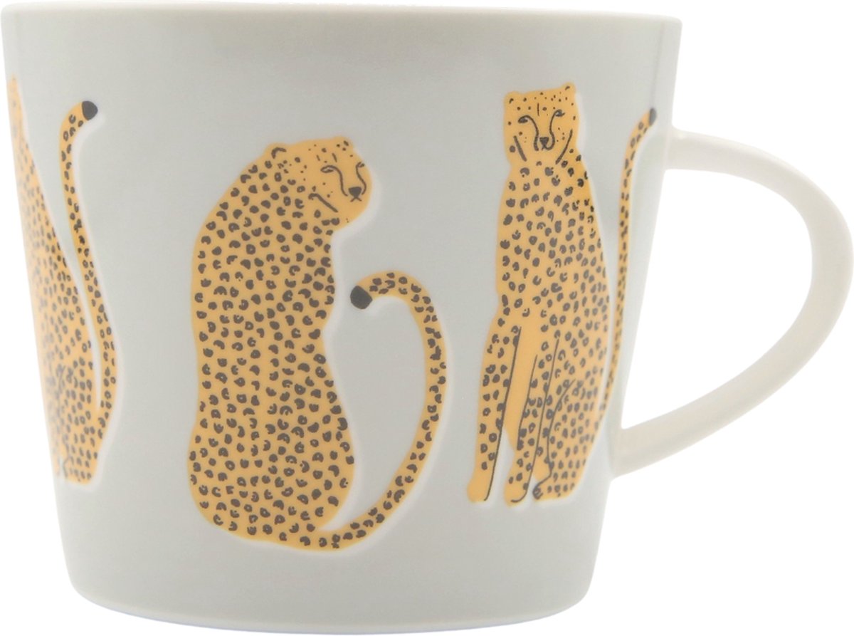 Scion Living Bucket mug - Beker - 350ml - Leopard -