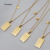 Sterrenbeeld ketting - zodiac - Libra - Weegschaal - 18k goud - RVS - gouden ketting - dames ketting - heren ketting