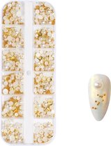 Nail Art Set - 3D Nailart - Nageldecoratie - Rhinestones - Gold Pearls