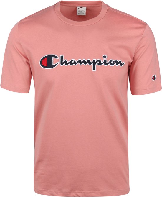 Champion - T-Shirt Script Logo Roze - - Regular-fit |