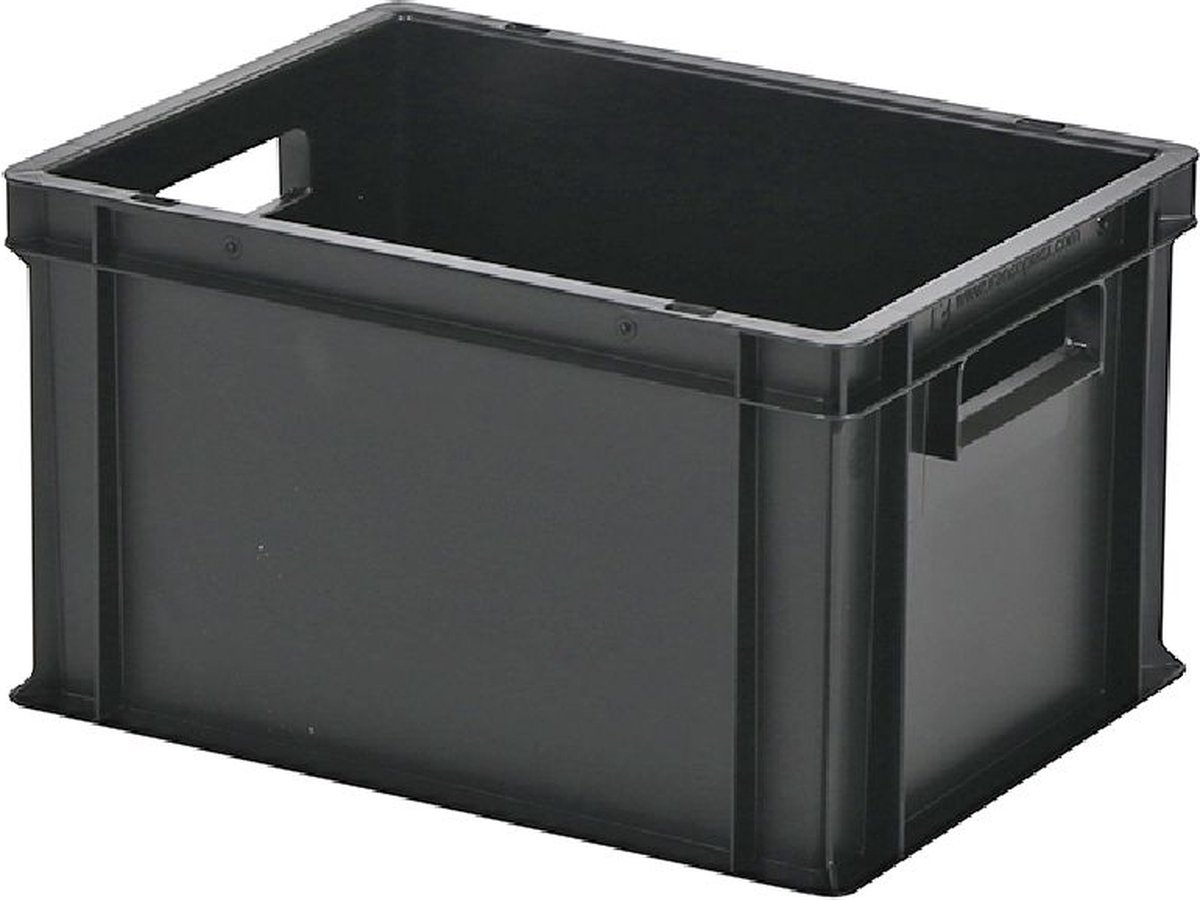 Opbergkist/Stapelbak Zwart 40x30x23,6 cm