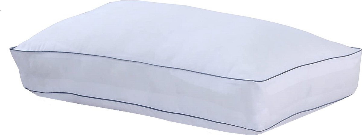 Noblesse Hoofdkussen-Boxkussen-Slaapkussen Geschikt voor rug en zijslapers - Anti Allergie -Antibacterieel- Anti-huisstofmijt -60x50x10 cm-Wit