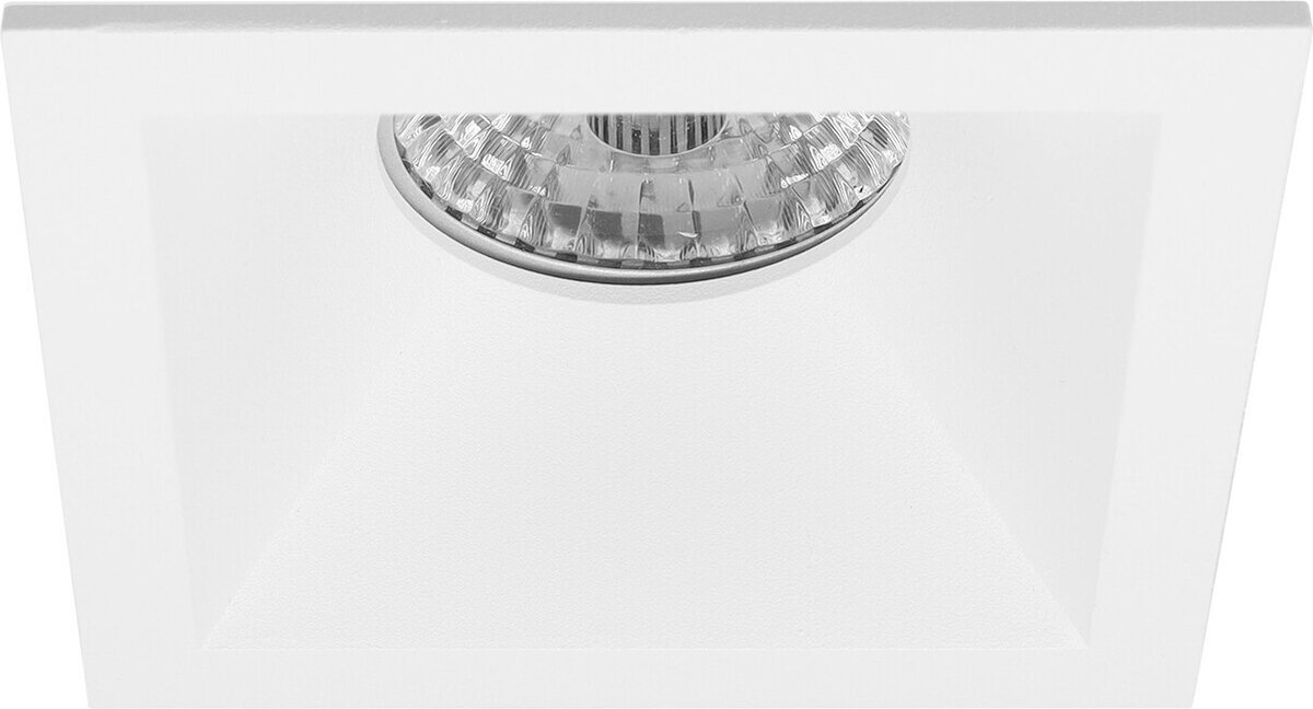 Spot Armatuur GU10 - Pragmi Pollon Pro - GU10 Inbouwspot - Vierkant - Wit - Aluminium - Verdiept - 82mm
