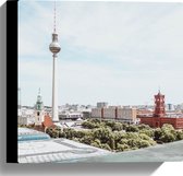 Canvas - Duitse Stad met Mooie Gebouwen - 30x30 cm Foto op Canvas Schilderij (Wanddecoratie op Canvas)