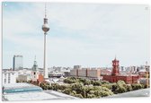 Tuinposter – Duitse Stad met Mooie Gebouwen - 120x80 cm Foto op Tuinposter (wanddecoratie voor buiten en binnen)