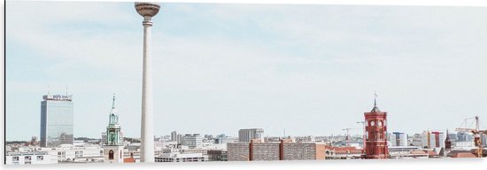 Dibond - Duitse Stad met Mooie Gebouwen - 120x40 cm Foto op Aluminium (Wanddecoratie van metaal)