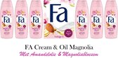 FA Douchegel - Cream & Oil Magnolia - Voordeelverpakking 6 x 250 ml