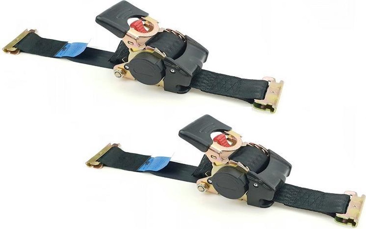 Zelfoprollende spanband met sleufgatfittingen, 50 mm, 3 m - Set van 2 |  bol.com