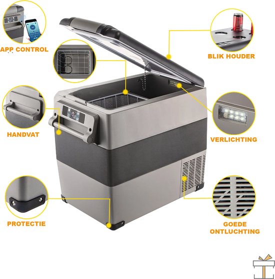 Koelbox - Deluxe 55L - Elektrisch - Koelkast/Vriezer - Auto/Camping - DC/AC - Koelt & verwarmt van Adler Europe — afbeelding 3