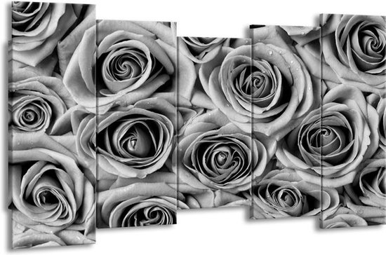 Peinture | Peinture sur toile Fleurs, Rose | Gris-noir | 150x80cm 5Liège | Tirage photo sur toile