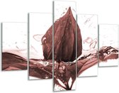 Peinture sur verre Fleur | Marron, rouge | 100x70cm 5Liège | Tirage photo sur verre |  F006646