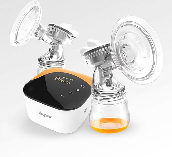  - Doopser Dubbele Elektrische Borstkolf Inclusief 30 Melkzakjes - Handsfree - Draadloos - Oplaadbare Accu - BPA Vrij - 24 mm - LED Display - Stille Motor - Stimuleert Melkproductie