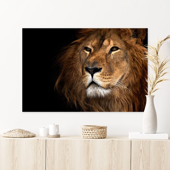 Canvas Schilderij Lion Close Up