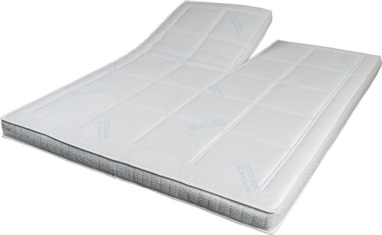 Splittopper matras Victoria de luxe 3D 140x220x10cm nasa foam zomer en winter zijde