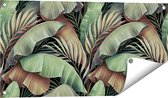Gards Tuinposter Tropische Bladeren - 80x40 cm - Tuindoek - Tuindecoratie - Wanddecoratie buiten - Tuinschilderij
