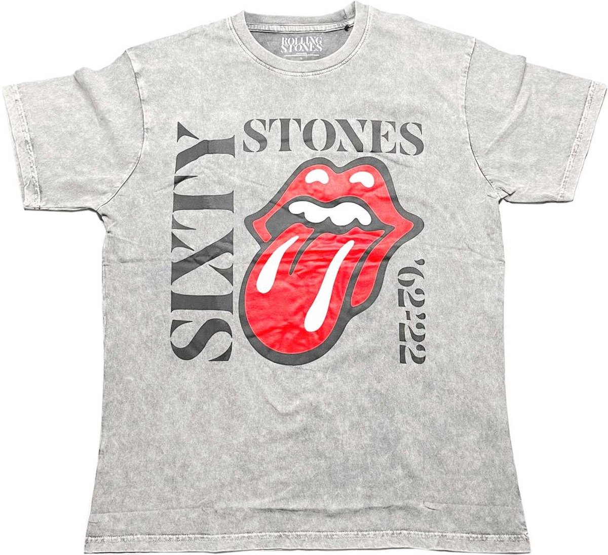 The Rolling Stones - Sixty Vertical Heren T-shirt - M - Grijs