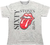 The Rolling Stones - Sixty Vertical Heren T-shirt - M - Grijs