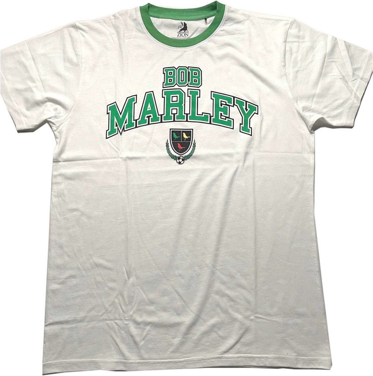 Bob Marley - Collegiate Crest Heren T-shirt - M - Wit
