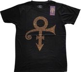 Prince - Gold Symbol Heren T-shirt - M - Zwart