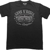 Guns N' Roses - LA Logo Heren T-shirt - L - Zwart