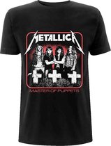 Tshirt Homme Metallica - S- Vintage Master Of Puppets Photo Zwart