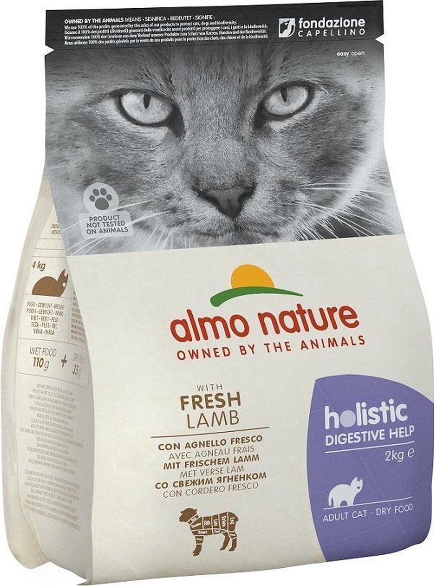 Almo Nature Holistic Droogvoer voor Katten Digestive Help - Lam 2kg