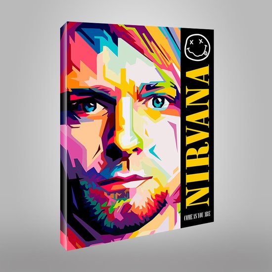 Canvas WPAP Pop Art Kurt Cobain - Nirvana - 50x70cm