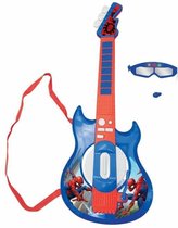 Guitare électronique d'éclairage Spider-Man avec micro à lunettes