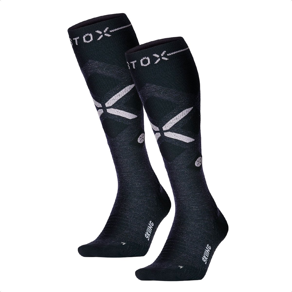 STOX Energy Socks Skisokken Dames 2 Pack Compressiekousen Merino Wol Sokken Ski & Snowboard Compressie Sokken : 38-40 Roze