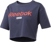 Reebok Linear Logo Crop Tee T-shirt Femme Bleu L