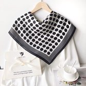 Dot to Dot Magic- zijden sjaal- Premium topkwaliteit- 100% moerbei- beste geschenk voor dames-70x70cm - Perfect verjaardags- en jubileumcadeau-idee