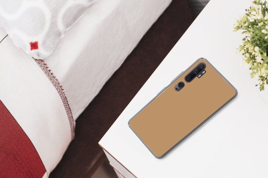 Coque de téléphone compatible avec Xiaomi Mi Note 10 - Marron - Imprimé uni - Coque en Siliconen