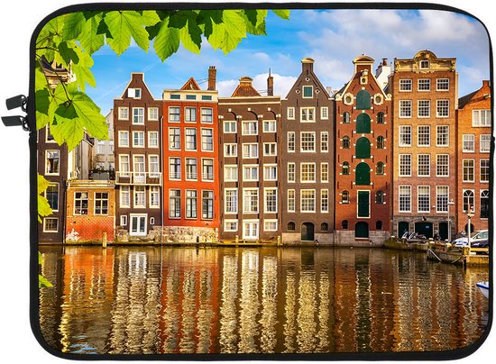 Housse pour ordinateur portable 10 pouces | Amsterdam | Doux à l'intérieur | Housse de Luxe pour ordinateur portable | Housse pour ordinateur portable de qualité avec photo