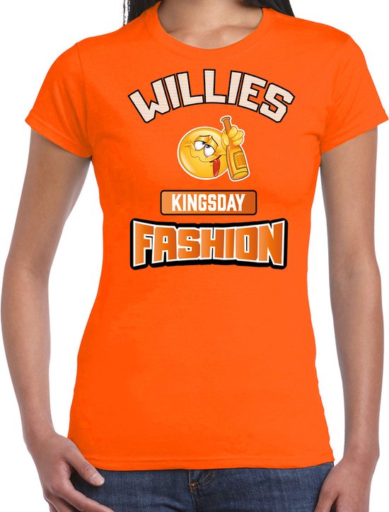 T-shirt Bellatio Decorations orange King's Day - Willies Kingsday ivre - femme M