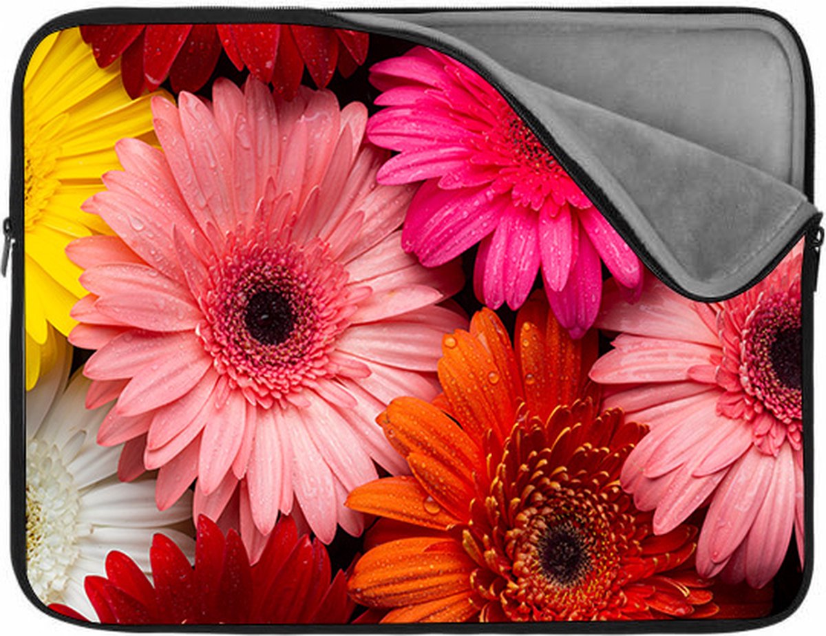 Laptophoes 13 inch | Bloemen | Zachte binnenkant | Luxe Laptophoes | Kwaliteit Laptophoes met foto