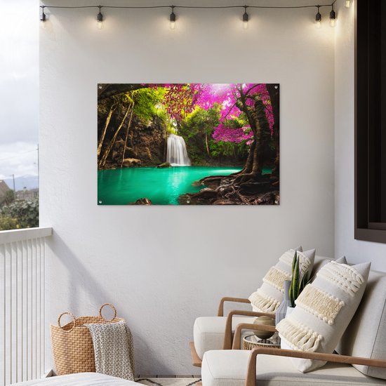 Affiche de jardin Cascade - Thaïlande - Tropical - 120x80 cm - Jardin