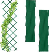 Cadre d'escalade pour plantes Relaxdays - lot de 3 - support pour plantes grimpantes - extensible - vert