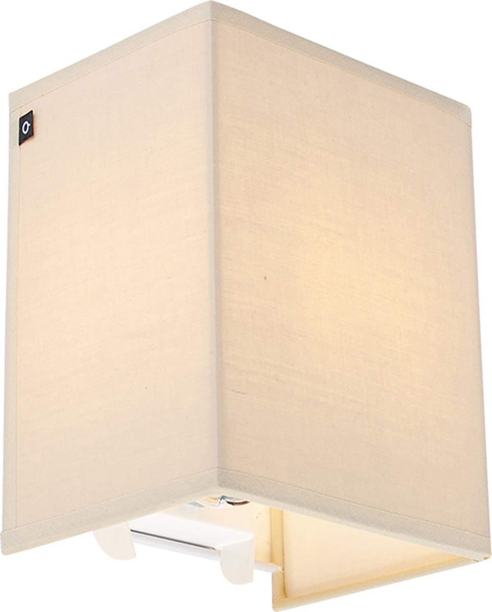 QAZQA Wandlamp Vete beige