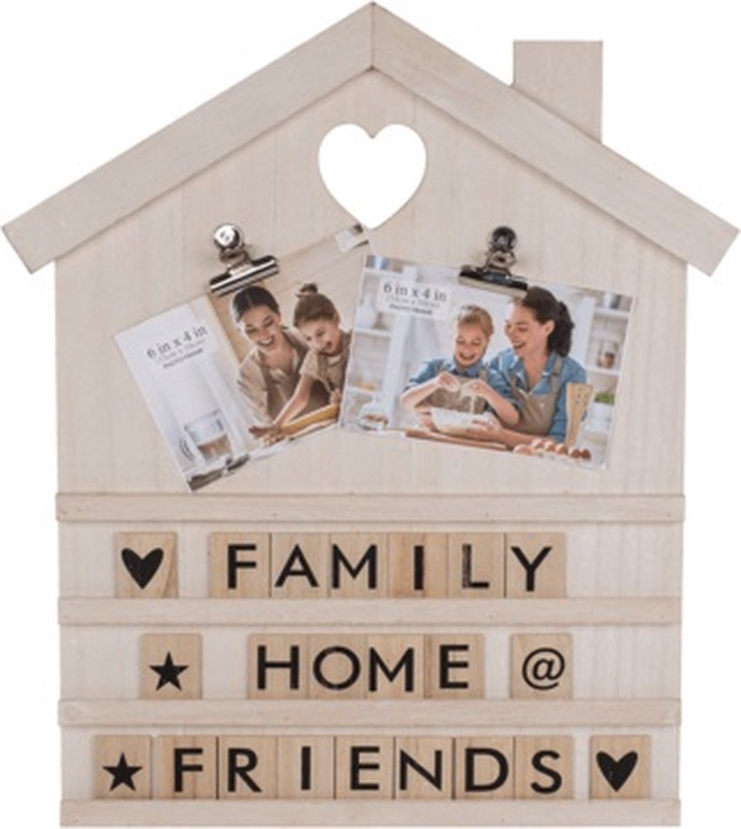 OOTB - Wit Houten Huis met 90 Letters - Letterbak