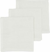 Meyco Uni bavoirs - pack de 3 - blanc cassé - 30x30cm