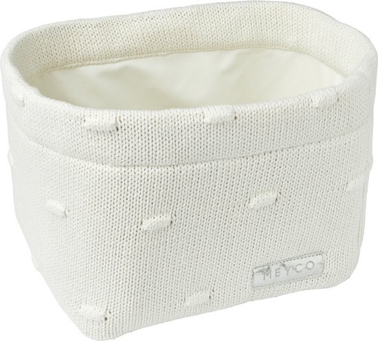 Panier à nœud pour lingettes, produits et couches avec intérieur blanc