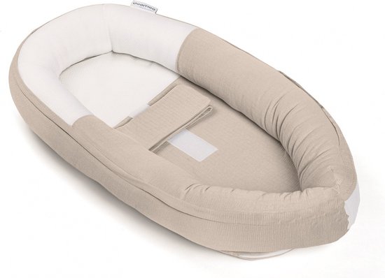 Doomoo Cocoon - Babynestje - Organisch Katoen - 74 x 46 cm - Tetra Jersey Sand