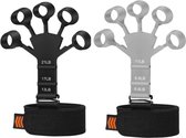 Zwarte & Witte Siliconen Gripster Grip Strengthener Vinger Brancard Hand Grip Trainer Gym Fitness Training En Oefening Hand Strengthene