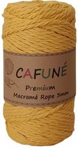 Cafuné Macrame Touw - Premium -Mosterd- 3mm - 60 meter - Plantenhanger-Wandkleed-Sleutelhanger-Katoen - koord - Macrame Pakket