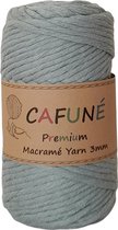 Cafuné Macrame Garen Premium-Eucalyptus-3mm-70 meter-Single Twist-Uitkambaar-Gerecycled katoen-koord