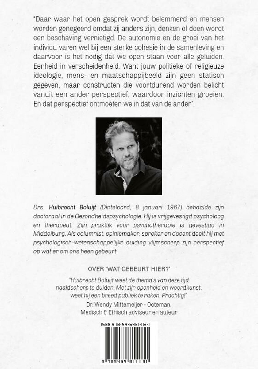 Drs. Huibrecht Boluijt, geboren in Dintelooord op 8 januari 1967, met een doctoraal in Gezondheidspsychologie. Een psycholoog en therapeut.