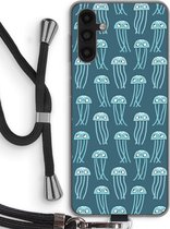 Case Company® - Hoesje met koord geschikt voor Samsung Galaxy A04s hoesje met Koord - Kwallie - Telefoonhoesje met Zwart Koord - Bescherming aan alle Kanten en Over de Schermrand